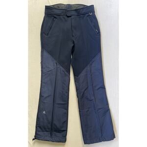 VTG Roffe Ski Wear SnowBoard Pants Womens Size 14 Navy Blue Stretch USA‎ EUC